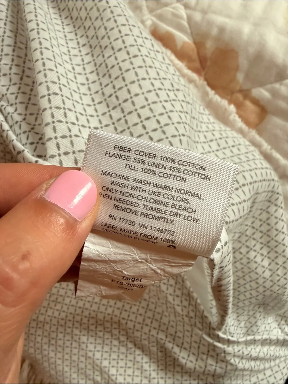 Threshold Quilted Floral Pillow Shams in Blush, Taupe, and Gray